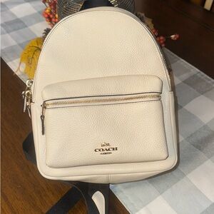 Coach Mini Backpack in Chalk White with Gold Hardware